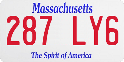 MA license plate 287LY6