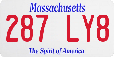 MA license plate 287LY8