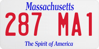 MA license plate 287MA1