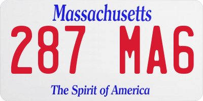 MA license plate 287MA6