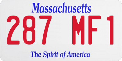 MA license plate 287MF1
