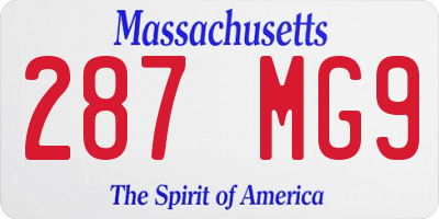 MA license plate 287MG9