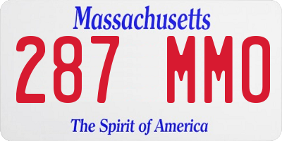 MA license plate 287MM0