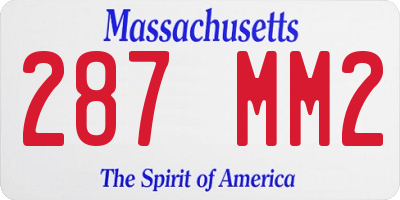 MA license plate 287MM2