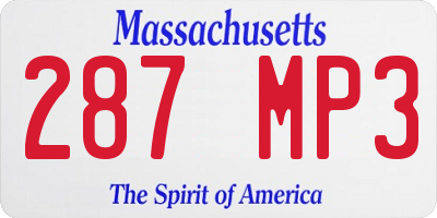MA license plate 287MP3