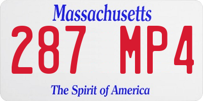MA license plate 287MP4