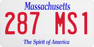 MA license plate 287MS1
