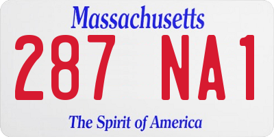 MA license plate 287NA1