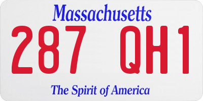 MA license plate 287QH1