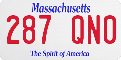 MA license plate 287QN0