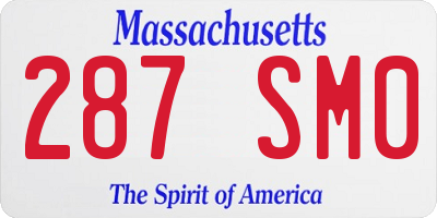 MA license plate 287SM0