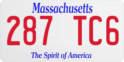MA license plate 287TC6