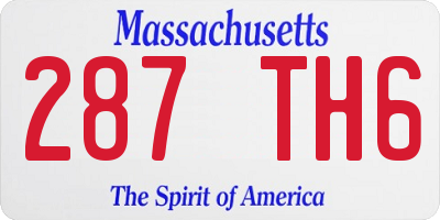 MA license plate 287TH6