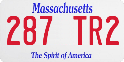 MA license plate 287TR2