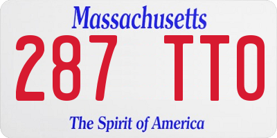 MA license plate 287TT0