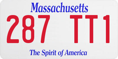 MA license plate 287TT1