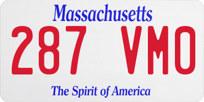 MA license plate 287VM0