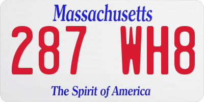 MA license plate 287WH8