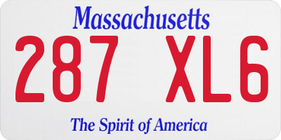 MA license plate 287XL6