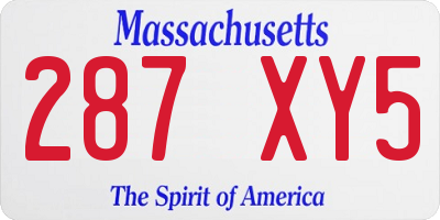 MA license plate 287XY5