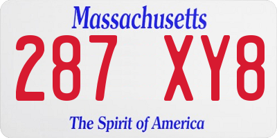 MA license plate 287XY8
