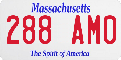 MA license plate 288AM0