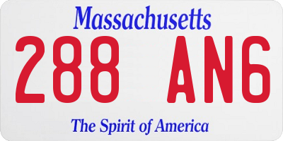 MA license plate 288AN6