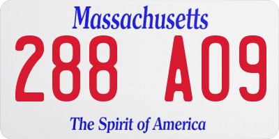 MA license plate 288AO9