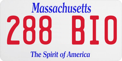 MA license plate 288BI0