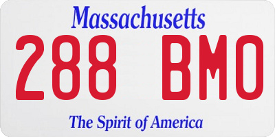 MA license plate 288BM0