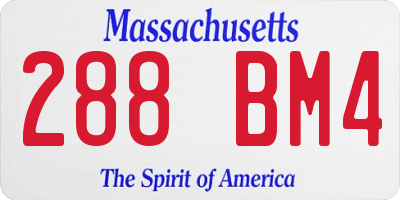 MA license plate 288BM4
