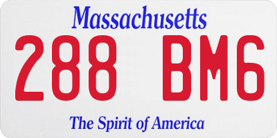 MA license plate 288BM6