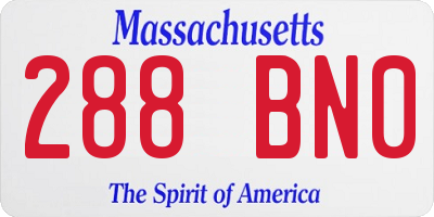 MA license plate 288BN0