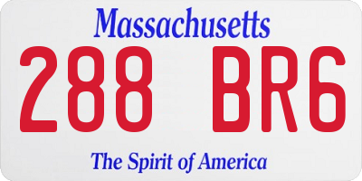 MA license plate 288BR6