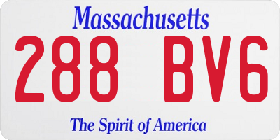 MA license plate 288BV6