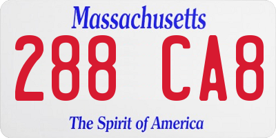 MA license plate 288CA8