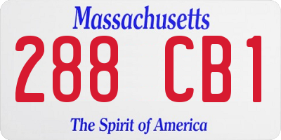 MA license plate 288CB1