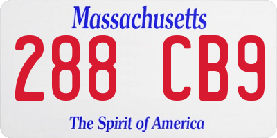 MA license plate 288CB9