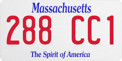 MA license plate 288CC1