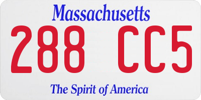 MA license plate 288CC5
