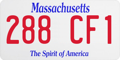 MA license plate 288CF1