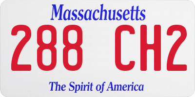 MA license plate 288CH2