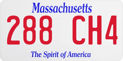 MA license plate 288CH4