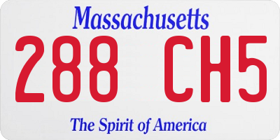 MA license plate 288CH5