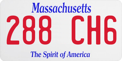 MA license plate 288CH6