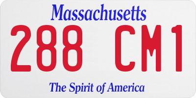 MA license plate 288CM1