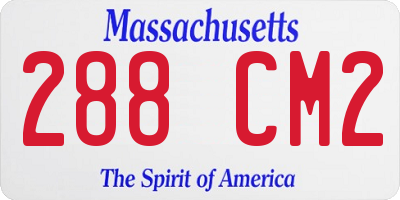 MA license plate 288CM2