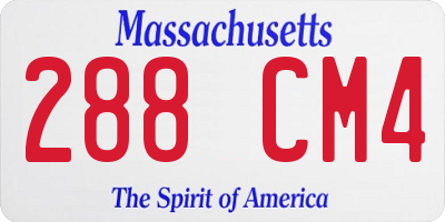 MA license plate 288CM4