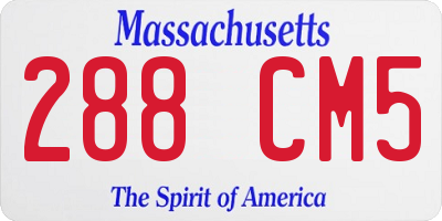 MA license plate 288CM5