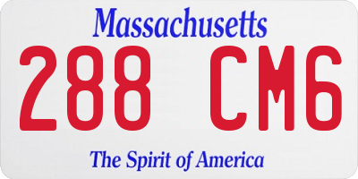 MA license plate 288CM6